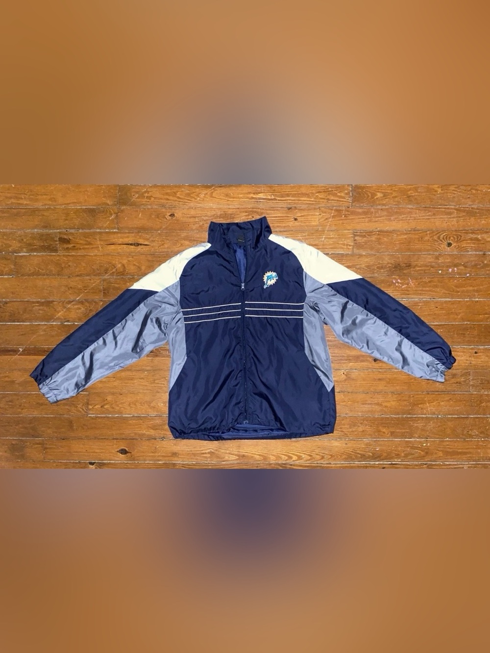 Miami Dolphins NFL Apparel Sports Illustrated SI Reebok Windbreaker Jacket Large